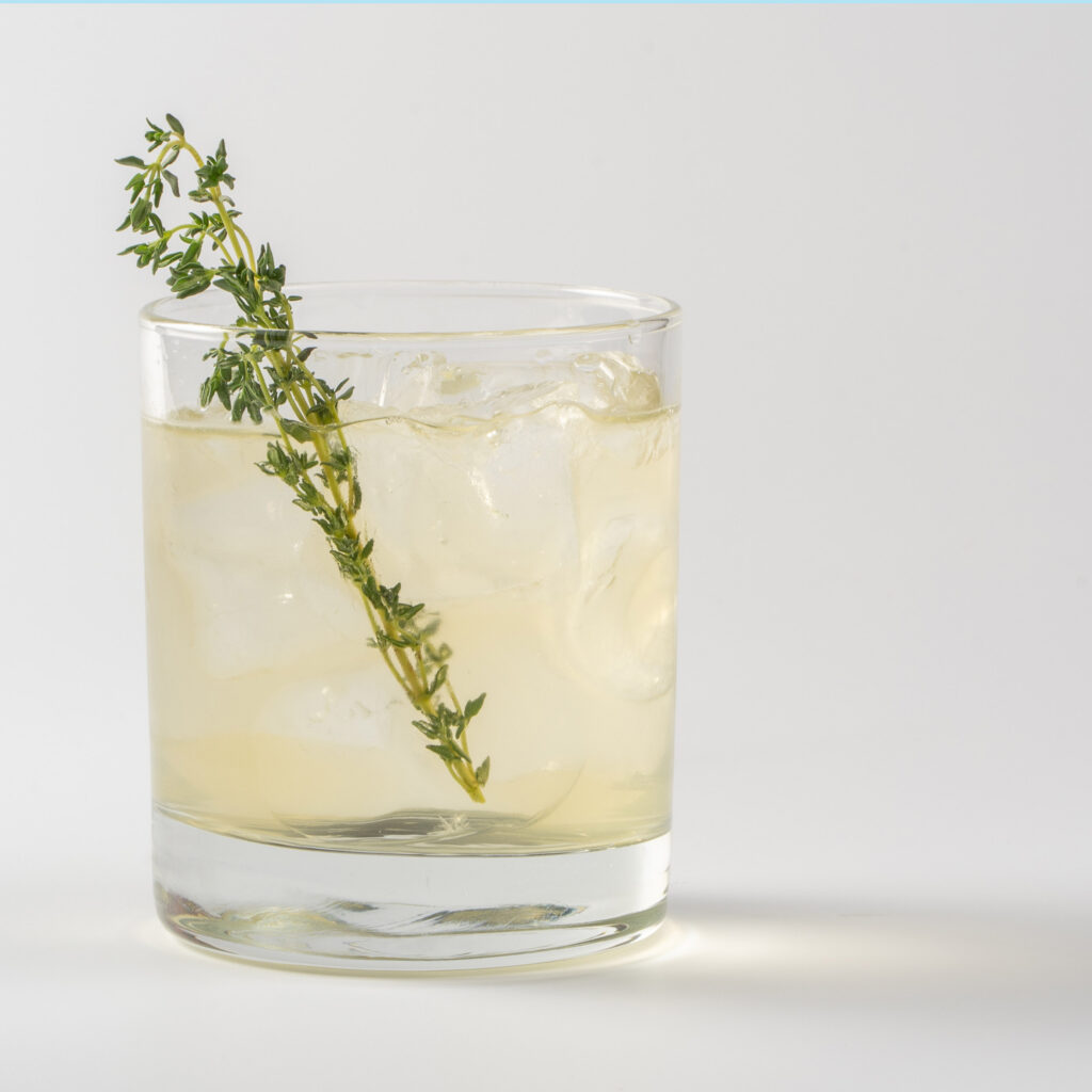 sirop thym citron verre