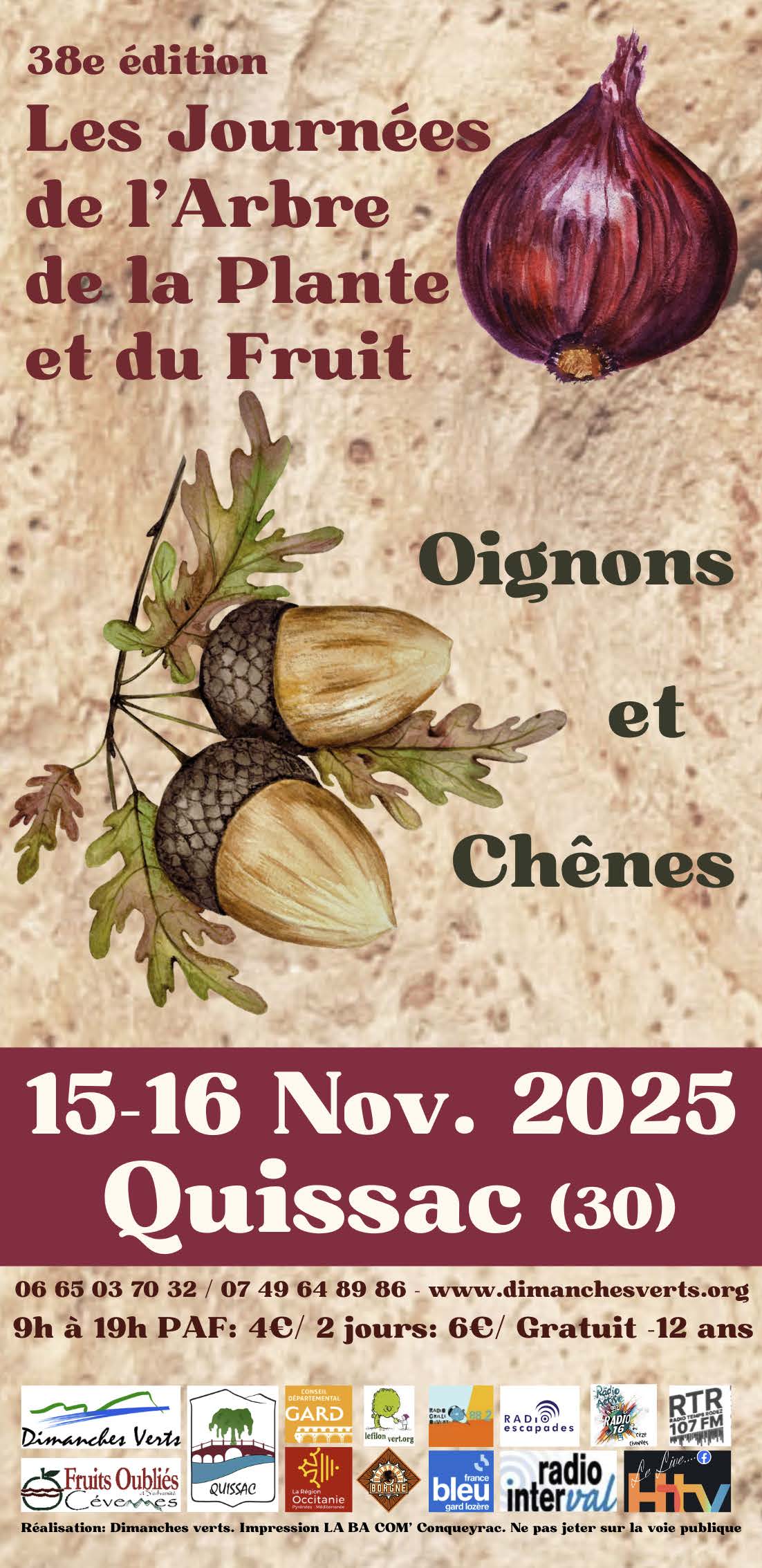 flyer de la journée de l arbre de la plante et du fruit 2025 à Quissac
