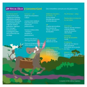 programme de la fête de l'Olive de Corconne