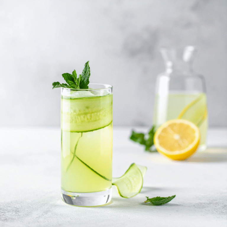 cocktail green beast avec la liqueur d'absinthe du jardin de mazaalaï et concombre