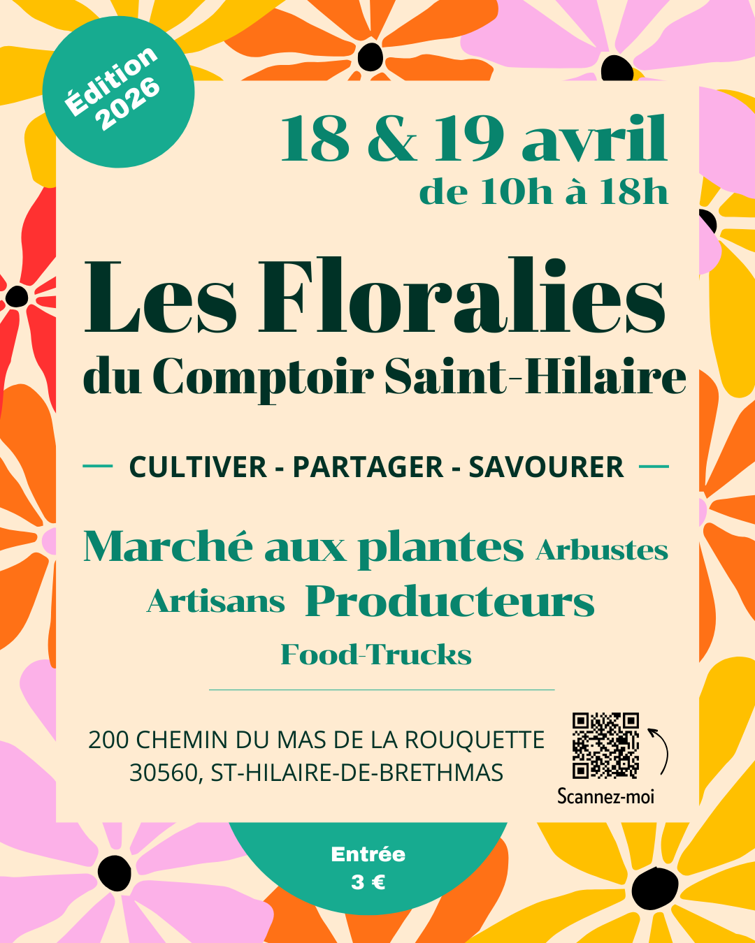 les floralies du comptoir saint hilaire les 18 et 19 avril 2026